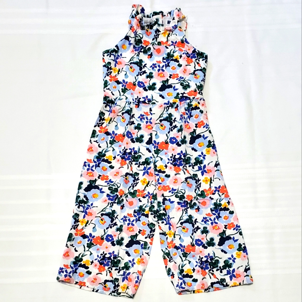 Janie and Jack Girls Floral Print Jumpsuit